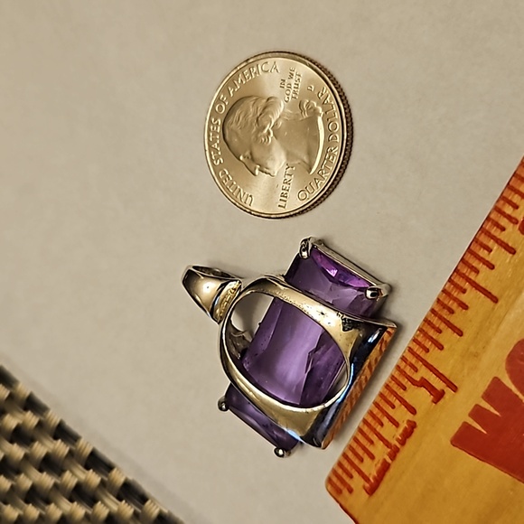 Rectangular Purple Pendant 💜 - Picture 3 of 4